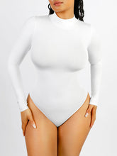 Langarm-Bodysuit mit Rollkragen - Weiß